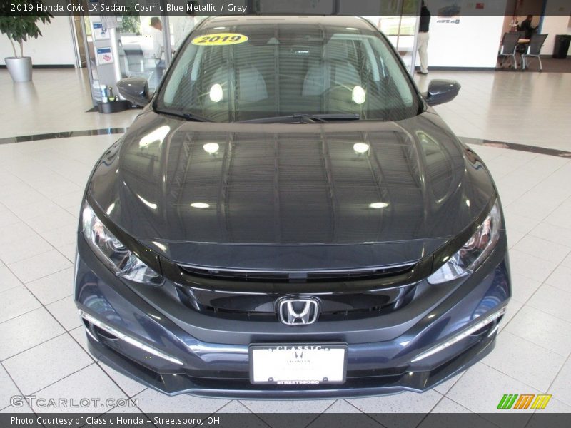 Cosmic Blue Metallic / Gray 2019 Honda Civic LX Sedan