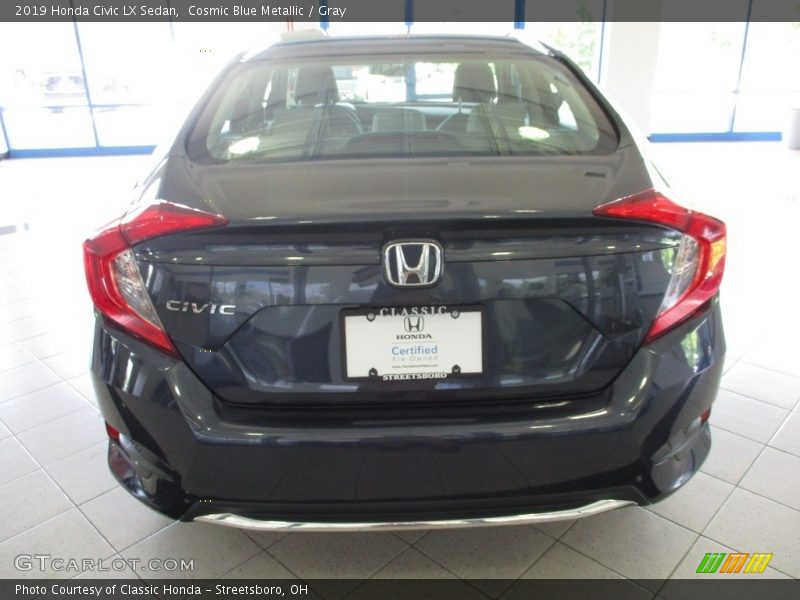 Cosmic Blue Metallic / Gray 2019 Honda Civic LX Sedan