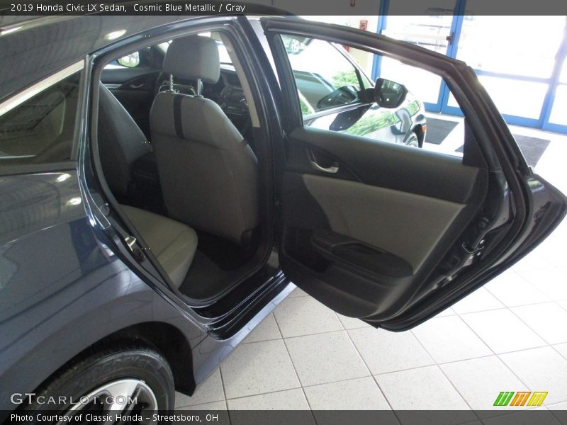Cosmic Blue Metallic / Gray 2019 Honda Civic LX Sedan