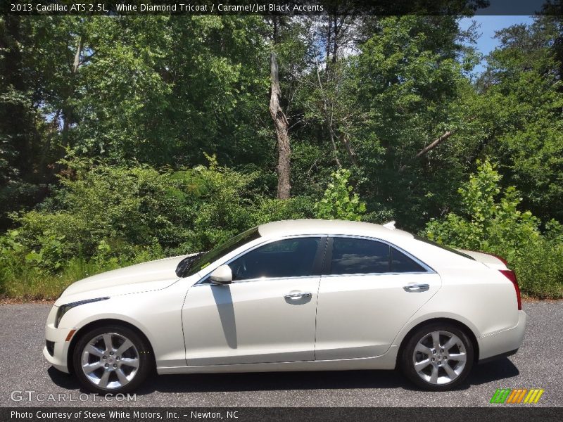 White Diamond Tricoat / Caramel/Jet Black Accents 2013 Cadillac ATS 2.5L