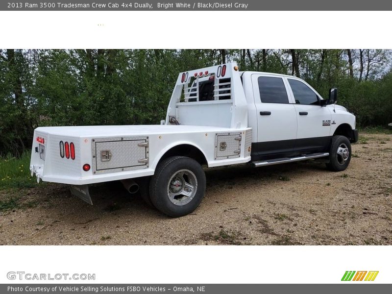 Bright White / Black/Diesel Gray 2013 Ram 3500 Tradesman Crew Cab 4x4 Dually