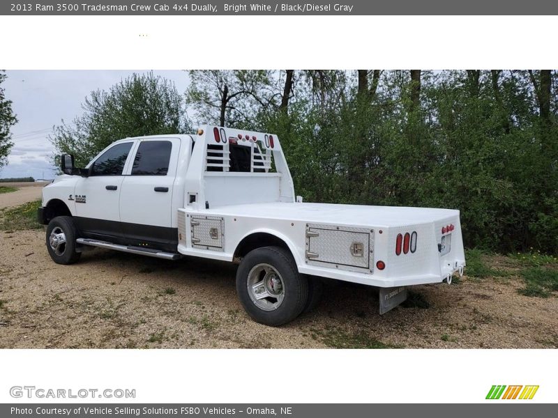 Bright White / Black/Diesel Gray 2013 Ram 3500 Tradesman Crew Cab 4x4 Dually