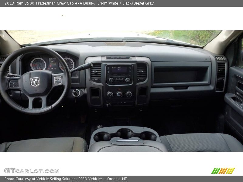 Bright White / Black/Diesel Gray 2013 Ram 3500 Tradesman Crew Cab 4x4 Dually