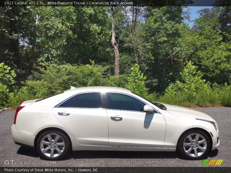 White Diamond Tricoat / Caramel/Jet Black Accents 2013 Cadillac ATS 2.5L