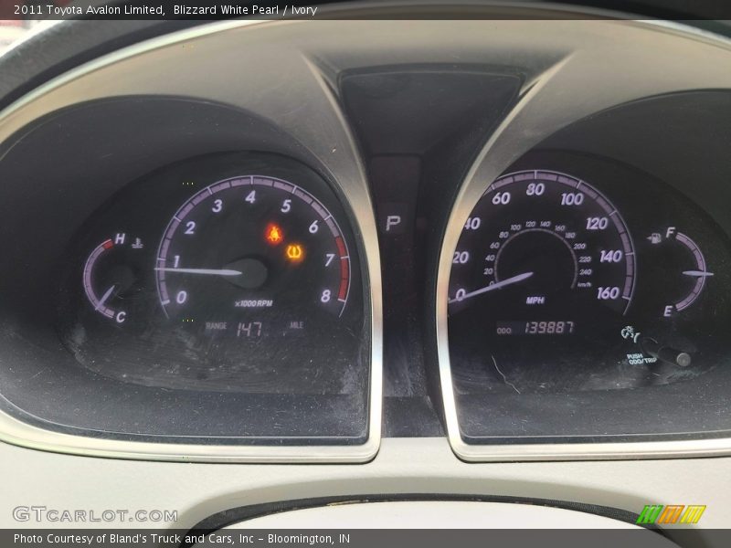 Blizzard White Pearl / Ivory 2011 Toyota Avalon Limited