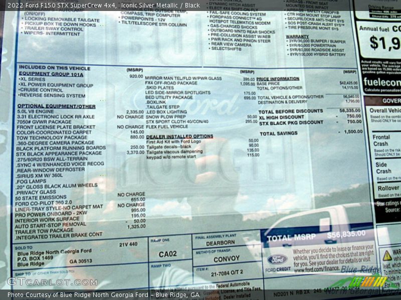 Iconic Silver Metallic / Black 2022 Ford F150 STX SuperCrew 4x4