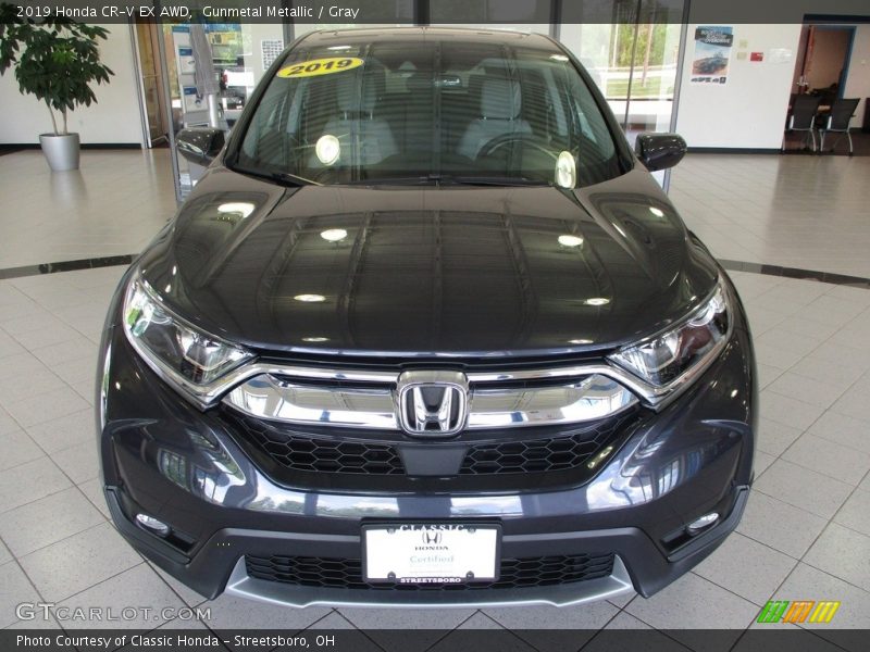 Gunmetal Metallic / Gray 2019 Honda CR-V EX AWD