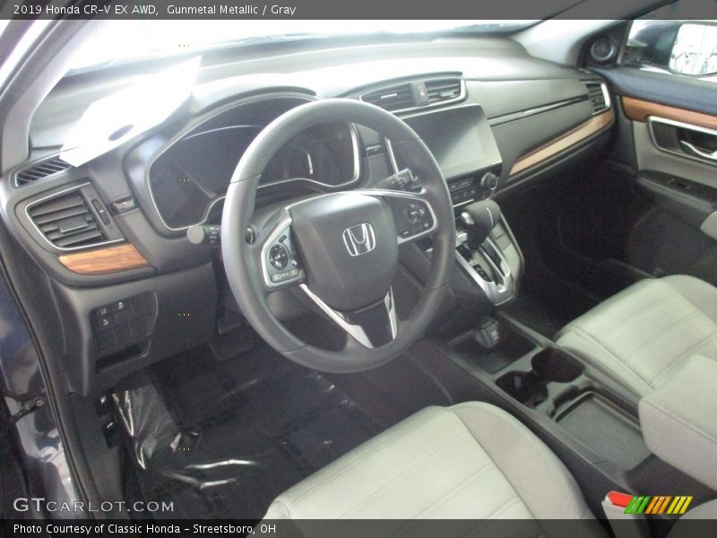 Gunmetal Metallic / Gray 2019 Honda CR-V EX AWD