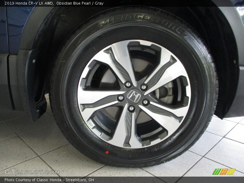 Obsidian Blue Pearl / Gray 2019 Honda CR-V LX AWD