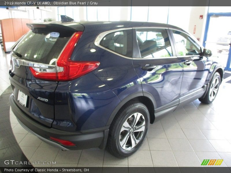 Obsidian Blue Pearl / Gray 2019 Honda CR-V LX AWD