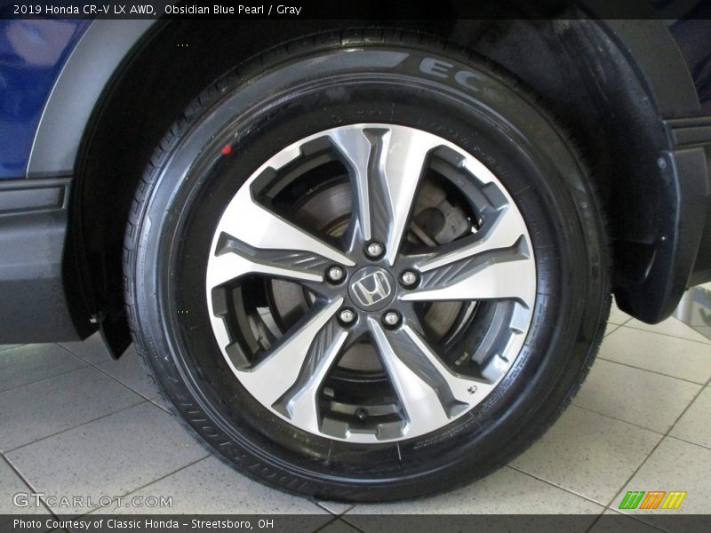 Obsidian Blue Pearl / Gray 2019 Honda CR-V LX AWD