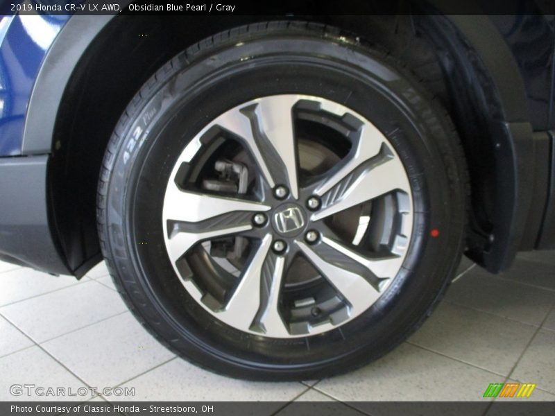 Obsidian Blue Pearl / Gray 2019 Honda CR-V LX AWD