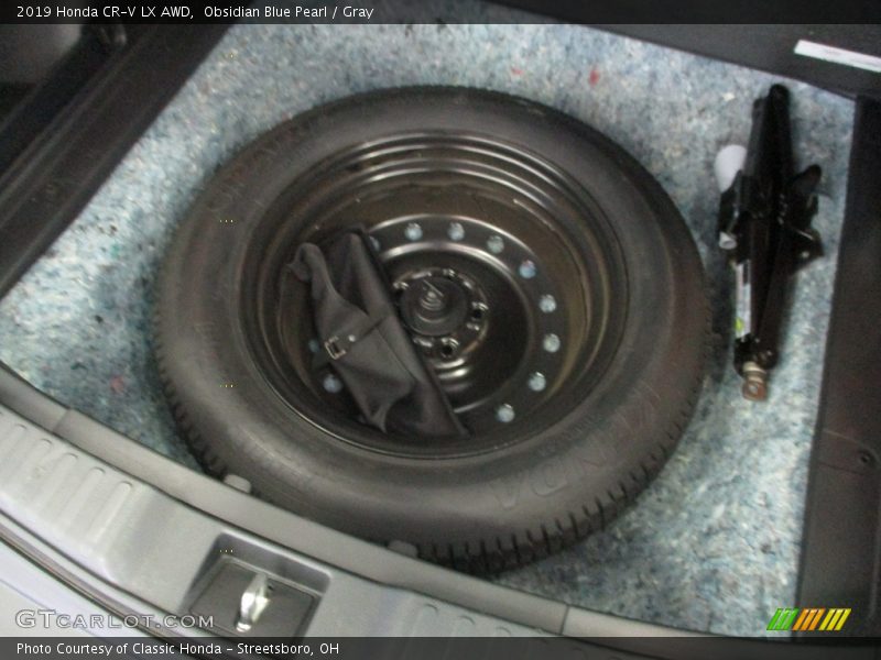 Obsidian Blue Pearl / Gray 2019 Honda CR-V LX AWD