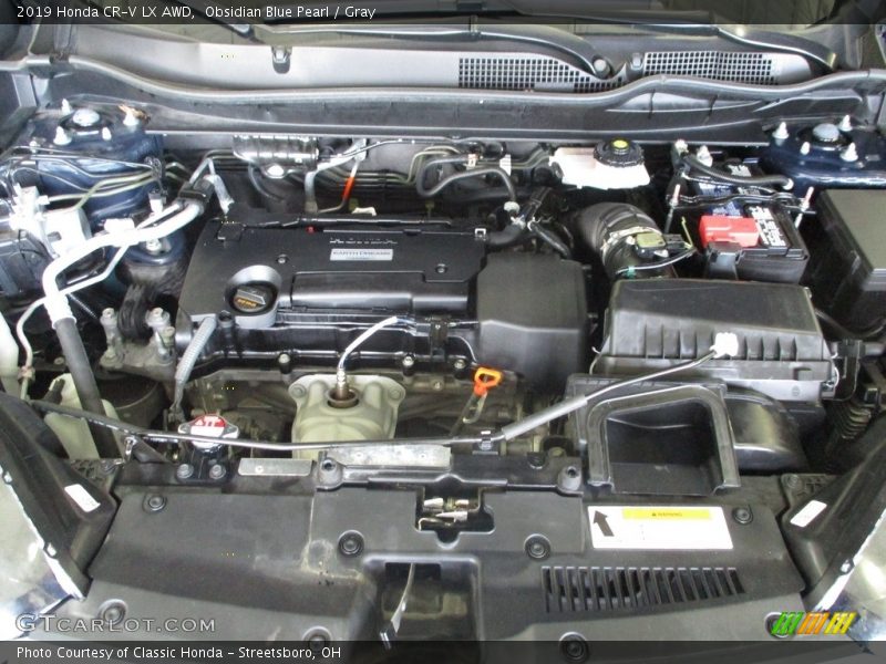 Obsidian Blue Pearl / Gray 2019 Honda CR-V LX AWD