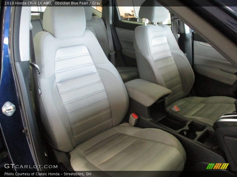 Obsidian Blue Pearl / Gray 2019 Honda CR-V LX AWD