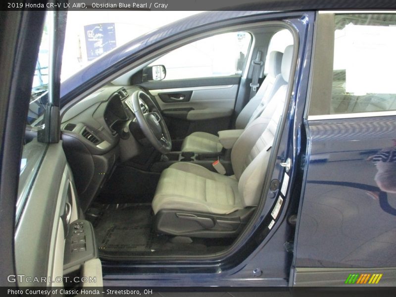 Obsidian Blue Pearl / Gray 2019 Honda CR-V LX AWD