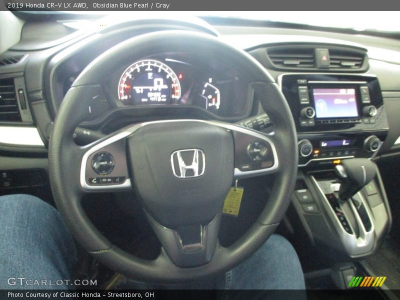 Obsidian Blue Pearl / Gray 2019 Honda CR-V LX AWD