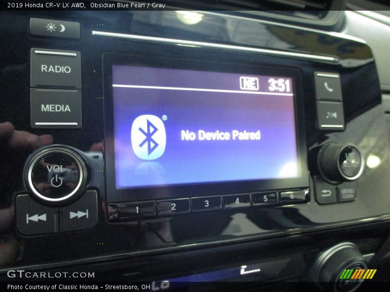 Obsidian Blue Pearl / Gray 2019 Honda CR-V LX AWD