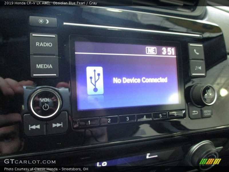 Obsidian Blue Pearl / Gray 2019 Honda CR-V LX AWD