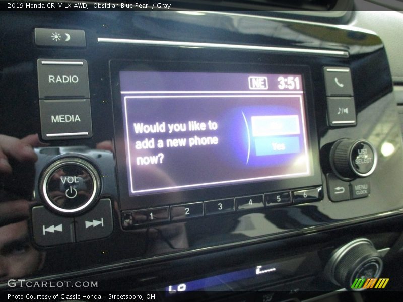 Obsidian Blue Pearl / Gray 2019 Honda CR-V LX AWD