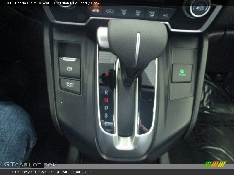 Obsidian Blue Pearl / Gray 2019 Honda CR-V LX AWD