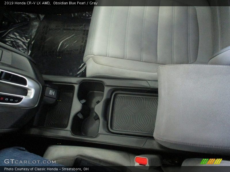 Obsidian Blue Pearl / Gray 2019 Honda CR-V LX AWD