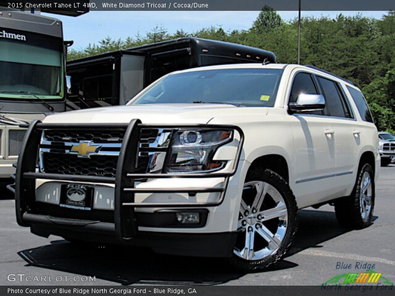 White Diamond Tricoat / Cocoa/Dune 2015 Chevrolet Tahoe LT 4WD