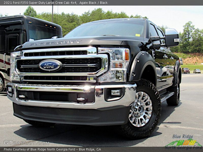 Agate Black / Black 2021 Ford F350 Super Duty Lariat Crew Cab 4x4