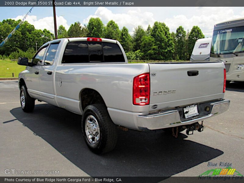 Bright Silver Metallic / Taupe 2003 Dodge Ram 3500 ST Quad Cab 4x4
