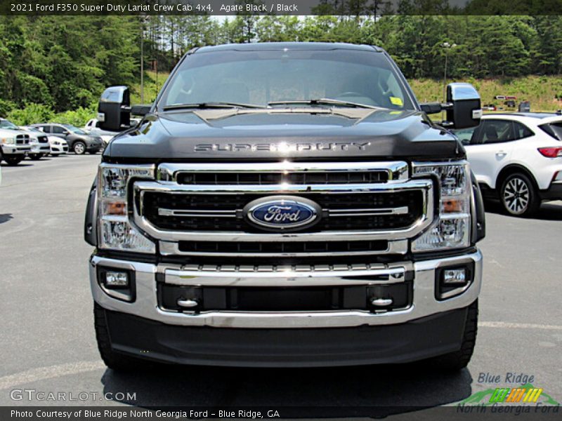 Agate Black / Black 2021 Ford F350 Super Duty Lariat Crew Cab 4x4