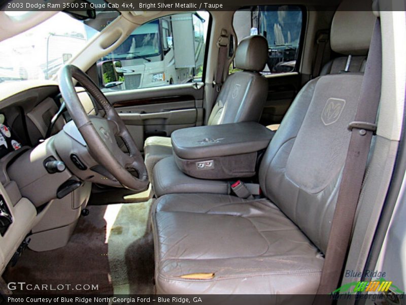 Bright Silver Metallic / Taupe 2003 Dodge Ram 3500 ST Quad Cab 4x4