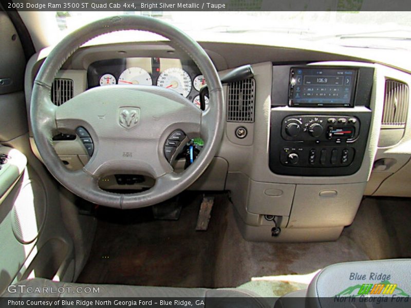 Bright Silver Metallic / Taupe 2003 Dodge Ram 3500 ST Quad Cab 4x4