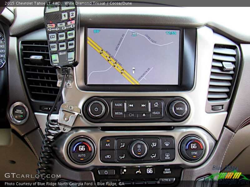 White Diamond Tricoat / Cocoa/Dune 2015 Chevrolet Tahoe LT 4WD