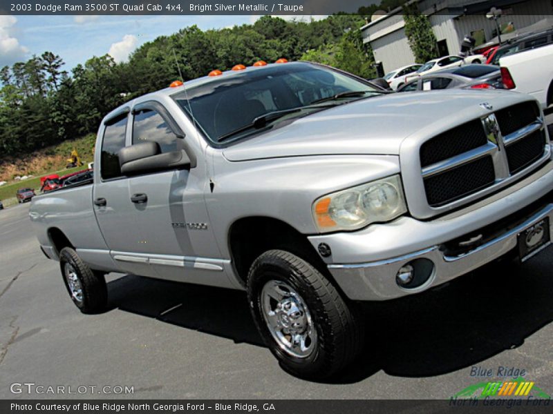 Bright Silver Metallic / Taupe 2003 Dodge Ram 3500 ST Quad Cab 4x4
