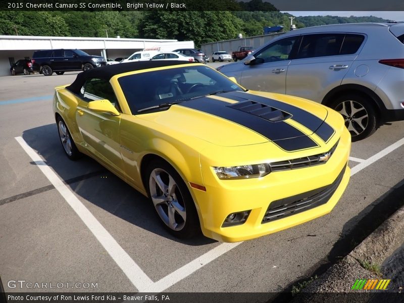 Bright Yellow / Black 2015 Chevrolet Camaro SS Convertible