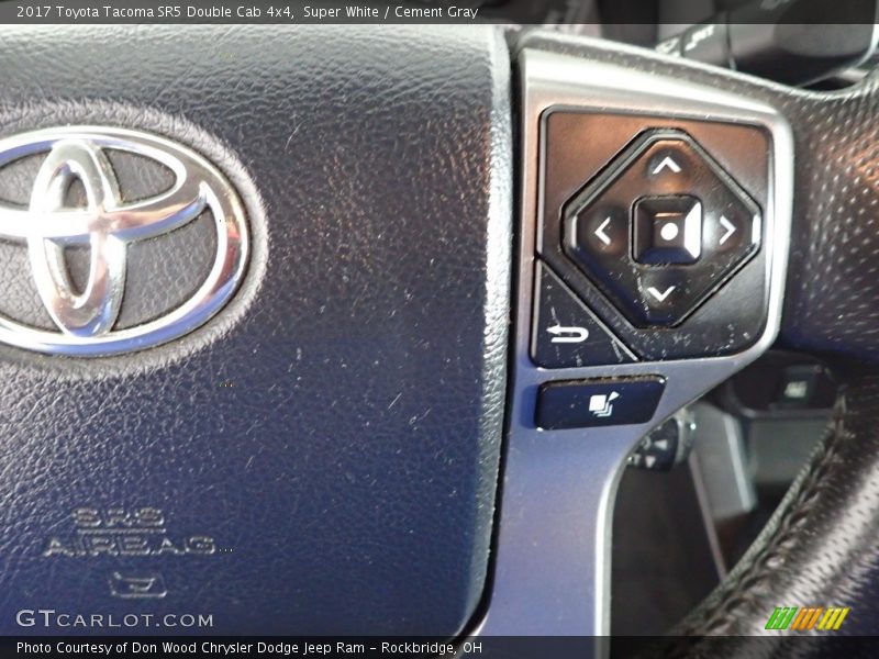 Super White / Cement Gray 2017 Toyota Tacoma SR5 Double Cab 4x4