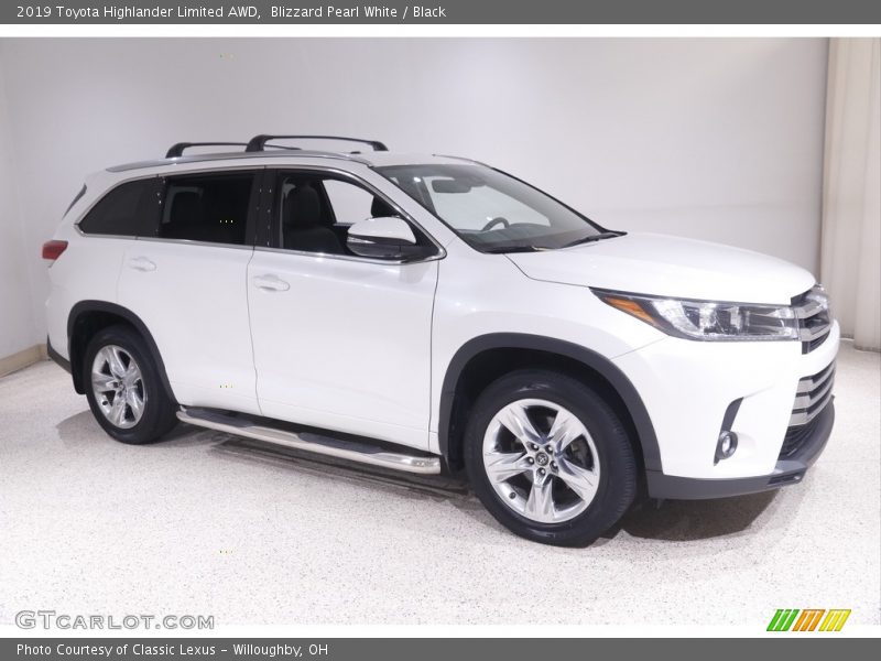 Blizzard Pearl White / Black 2019 Toyota Highlander Limited AWD