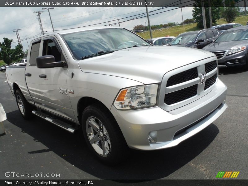 Bright Silver Metallic / Black/Diesel Gray 2014 Ram 1500 Express Quad Cab 4x4