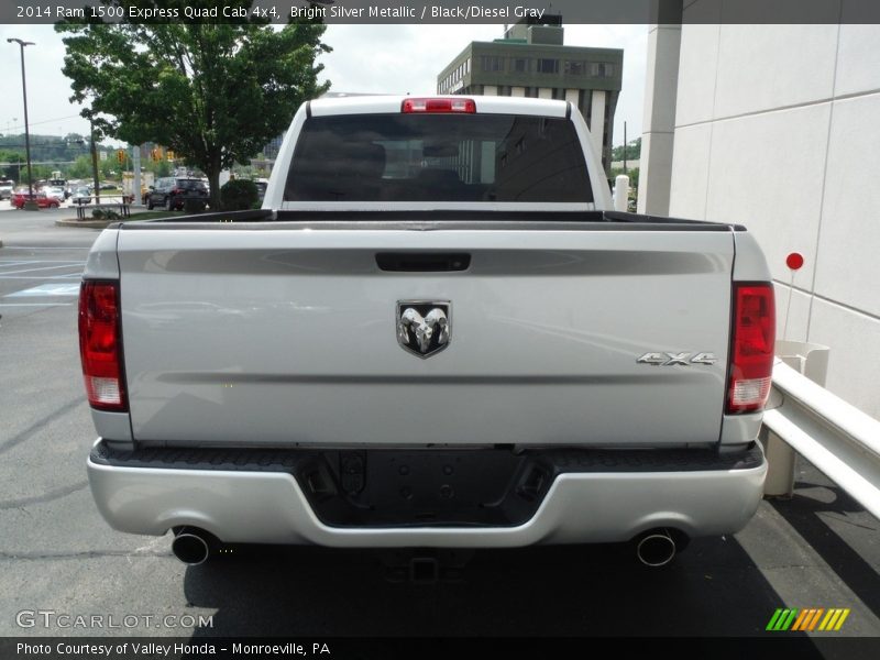 Bright Silver Metallic / Black/Diesel Gray 2014 Ram 1500 Express Quad Cab 4x4