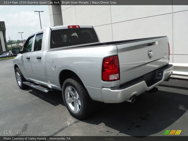 Bright Silver Metallic / Black/Diesel Gray 2014 Ram 1500 Express Quad Cab 4x4
