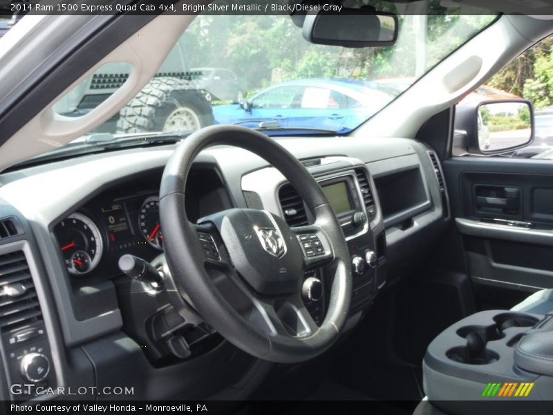 Bright Silver Metallic / Black/Diesel Gray 2014 Ram 1500 Express Quad Cab 4x4