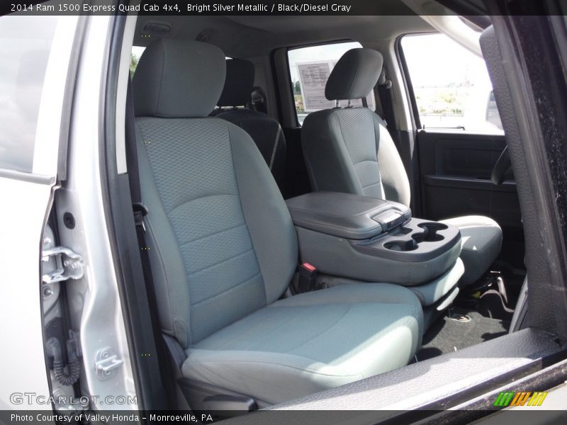 Bright Silver Metallic / Black/Diesel Gray 2014 Ram 1500 Express Quad Cab 4x4