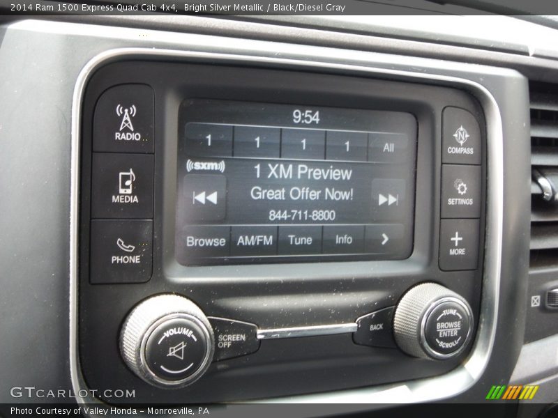 Bright Silver Metallic / Black/Diesel Gray 2014 Ram 1500 Express Quad Cab 4x4