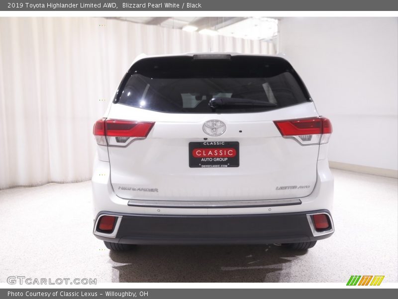 Blizzard Pearl White / Black 2019 Toyota Highlander Limited AWD