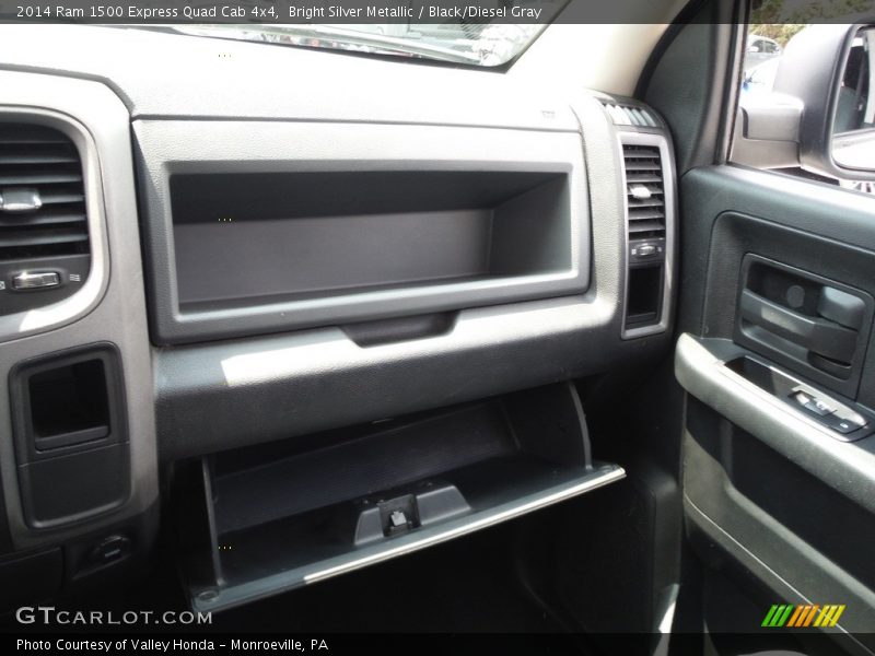 Bright Silver Metallic / Black/Diesel Gray 2014 Ram 1500 Express Quad Cab 4x4