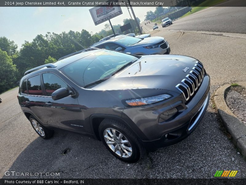 Granite Crystal Metallic / Iceland - Black/Iceland Gray 2014 Jeep Cherokee Limited 4x4