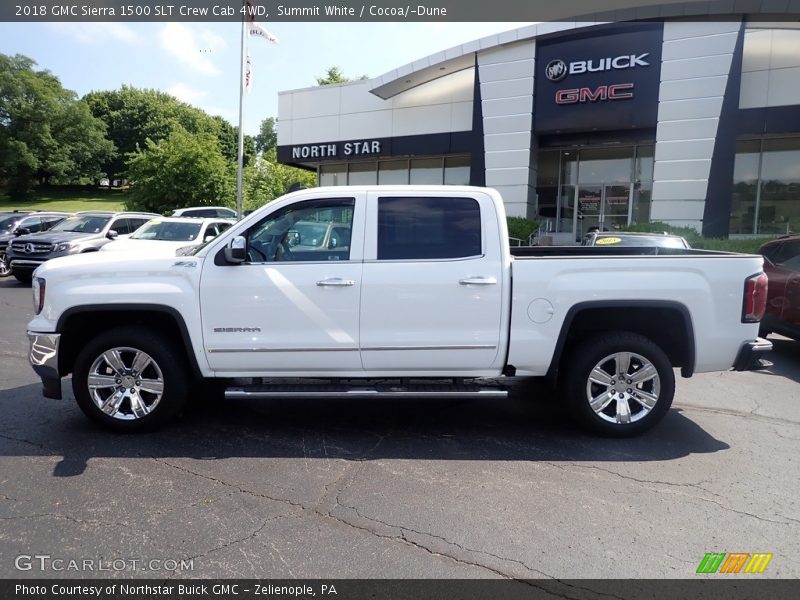 Summit White / Cocoa/­Dune 2018 GMC Sierra 1500 SLT Crew Cab 4WD