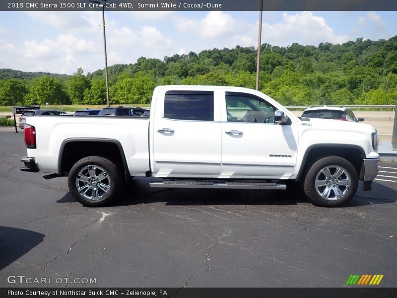 Summit White / Cocoa/­Dune 2018 GMC Sierra 1500 SLT Crew Cab 4WD