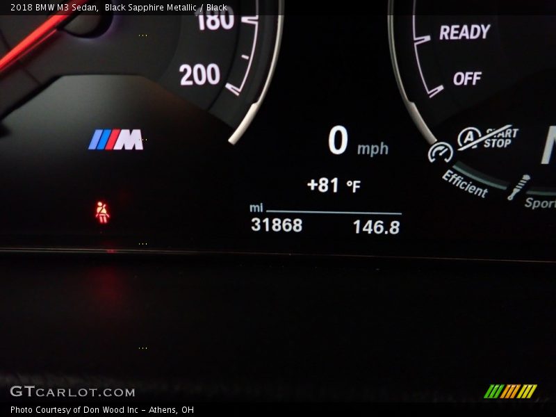 Black Sapphire Metallic / Black 2018 BMW M3 Sedan