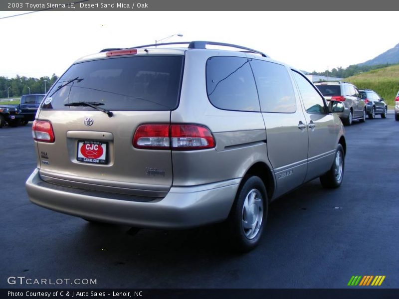 Desert Sand Mica / Oak 2003 Toyota Sienna LE